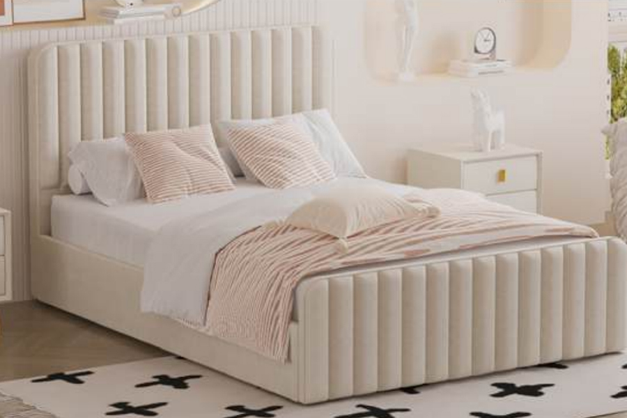 4480G Ottoman Gas Lift Hidden Storage Bed Frame