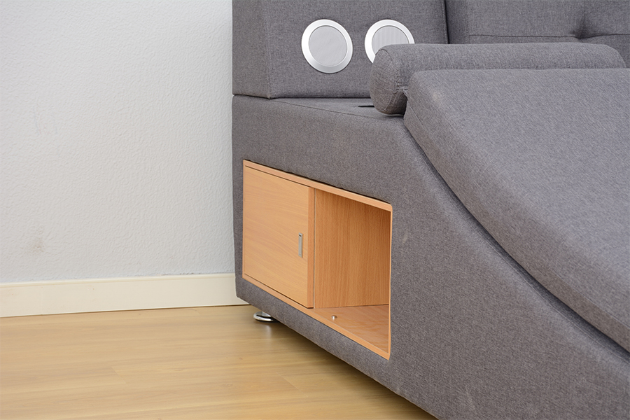 1550 Bluetooth Speaker Upholstered Integrated Leisure Bed Frame