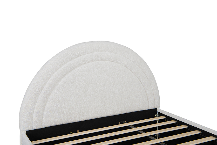 4542 Trundle Bunk Upholstered Curved Storage Bed Frame