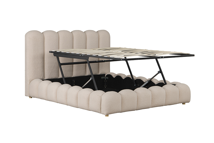 4878G Drawers Storage na Hugis Petal 3D Soft Padding Bed frame