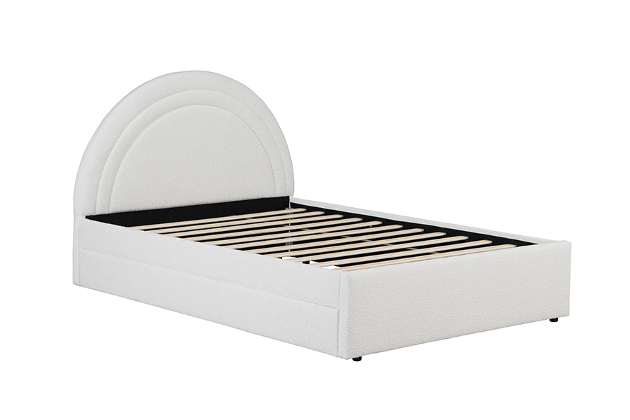 4542 Trundle Bunk Upholstered Curved Storage Bed Frame