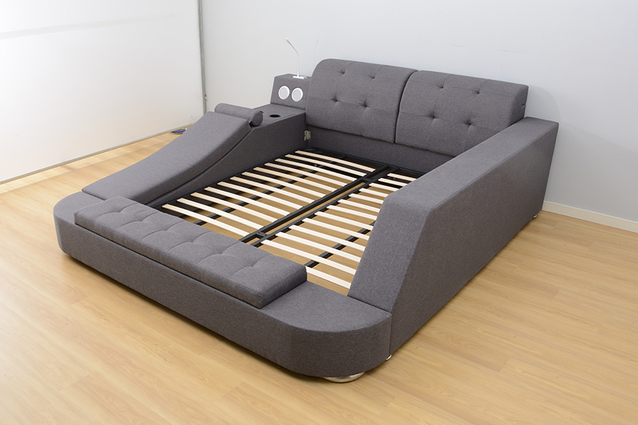 1550 Bluetooth Speaker Upholstered Integrated Leisure Bed Frame