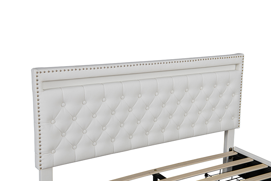 4471-1-3D Drawers Storage Smart Ambient Lighting Bed Frame