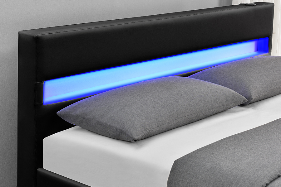 1894-1DS Bluetooth Speaker Upholstered Audio-Visual Storage Bed Frame