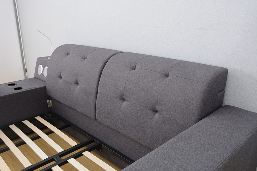 1550 Bluetooth Speaker Upholstered Integrated Leisure Bed Frame