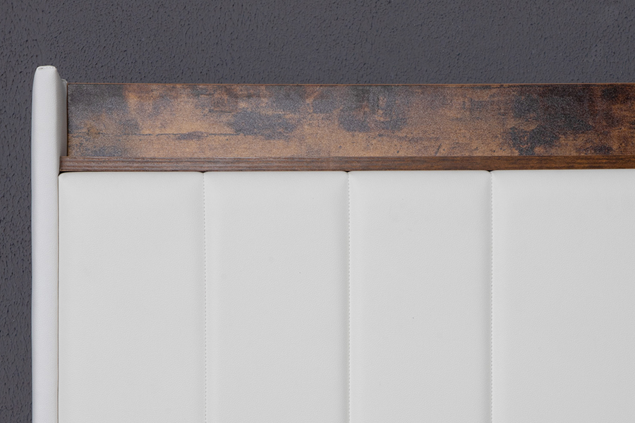 A002-1-3DU USB Upholstered Integrated Headboard Bed Frame