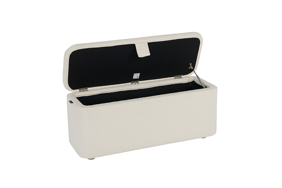 WSS977 Upholstered Lamb Fleece Storage Ottoman Box