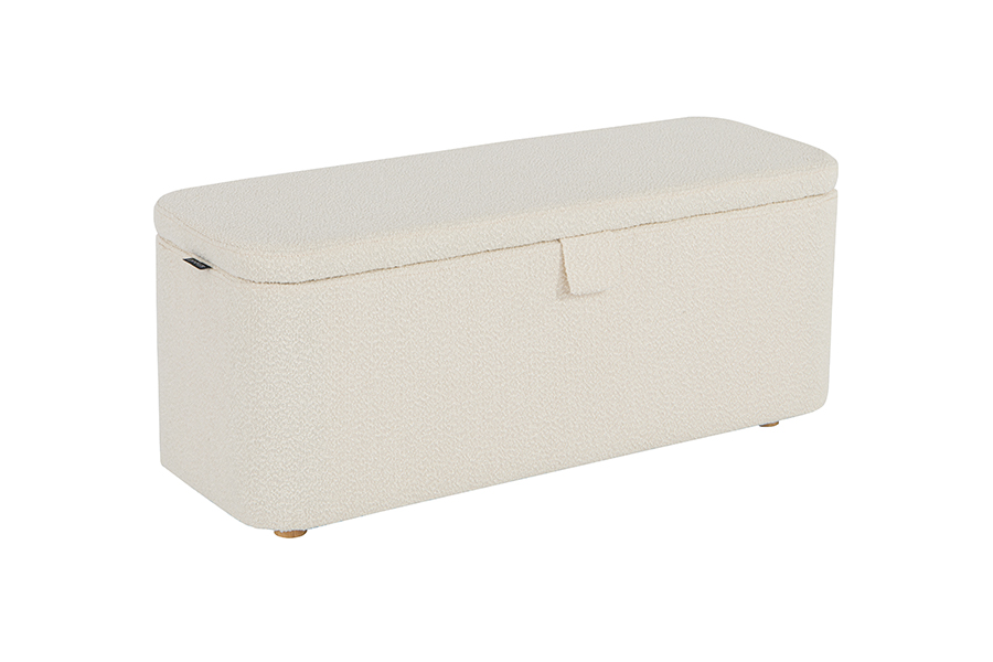 WSS977 Upholstered Lamb Fleece Storage Ottoman Box