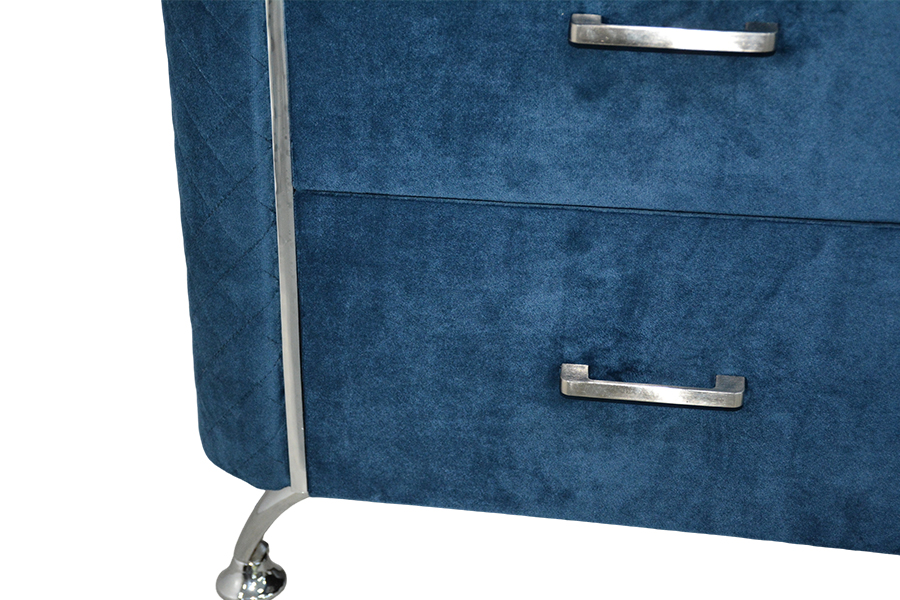 WSS954 Diamond Velvet Nightstand/ Mesa ng Kama