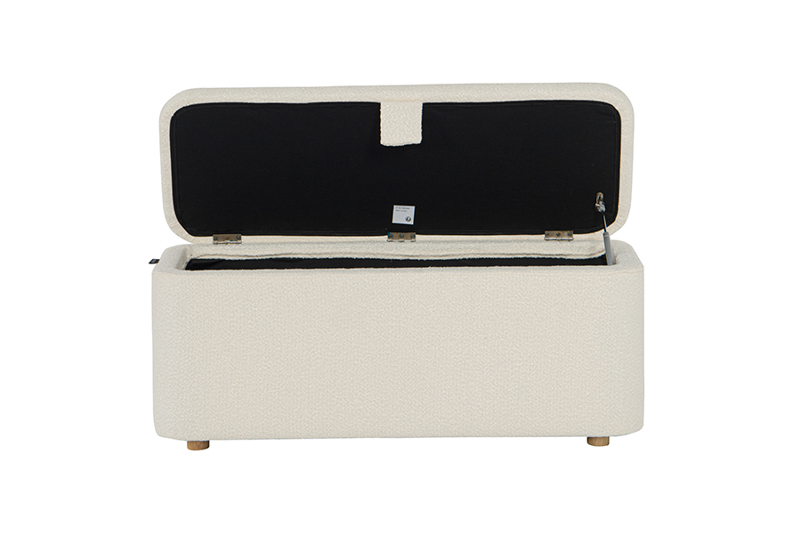 WSS977 Upholstered Lamb Fleece Storage Ottoman Box