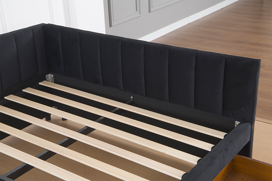4856D Storage Velvet Sofa Bed para sa Maliit na Lugar