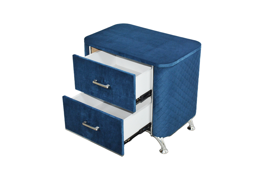 WSS954 Diamond Velvet Nightstand/ Mesa ng Kama