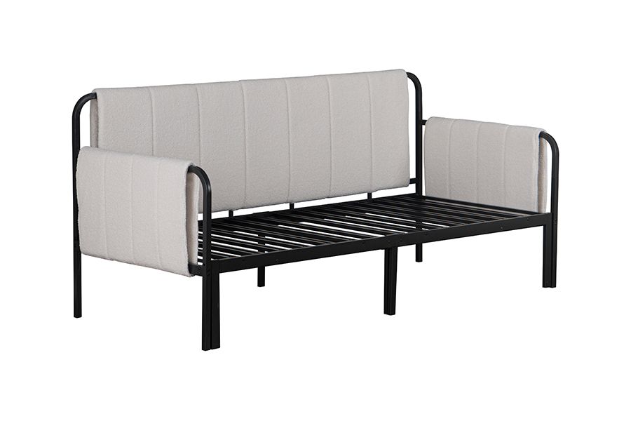 4712 Trundle Lamb Wool Fabric Sofa bed