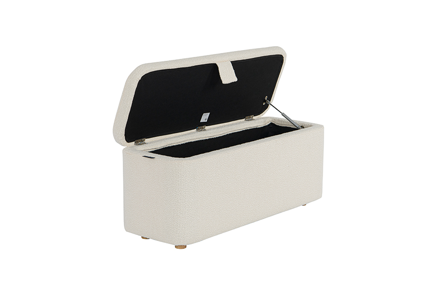 WSS977 Upholstered Lamb Fleece Storage Ottoman Box
