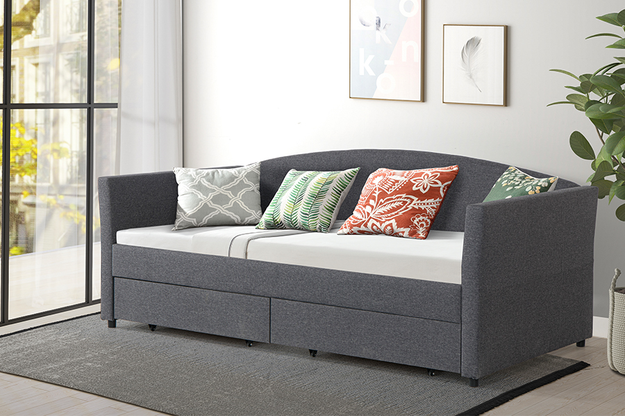 4271D Skin-Friendly Cotton-Linen Storage Sofa Bed