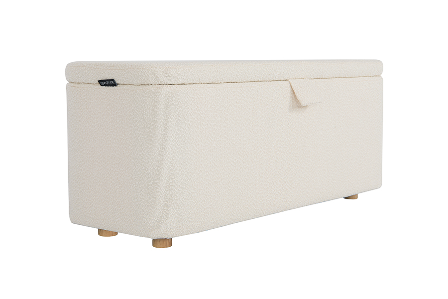 WSS977 Upholstered Lamb Fleece Storage Ottoman Box