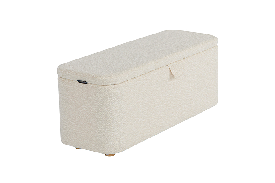 WSS977 Upholstered Lamb Fleece Storage Ottoman Box