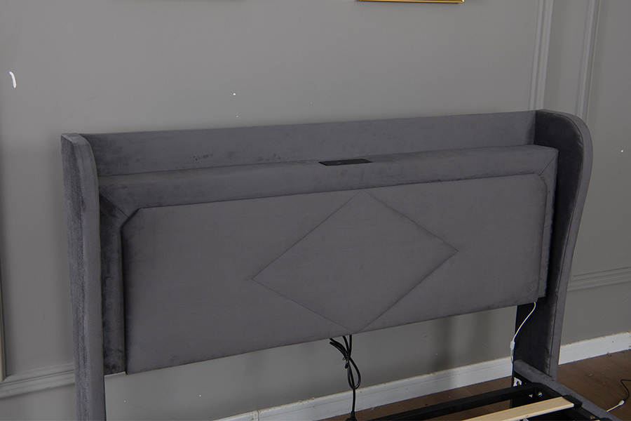 5005-1-3GU Adjustable at Eco-Friendly Upholstered Hydraulic Storage Bed Frame