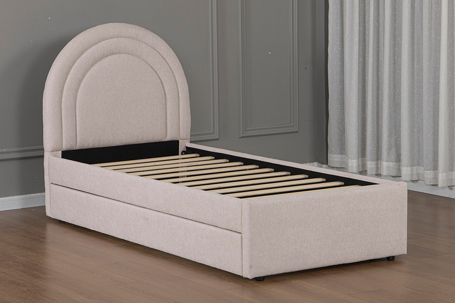 5021 Multi-Arch Headboard Trundle Bunk Upholstered Bed Frame