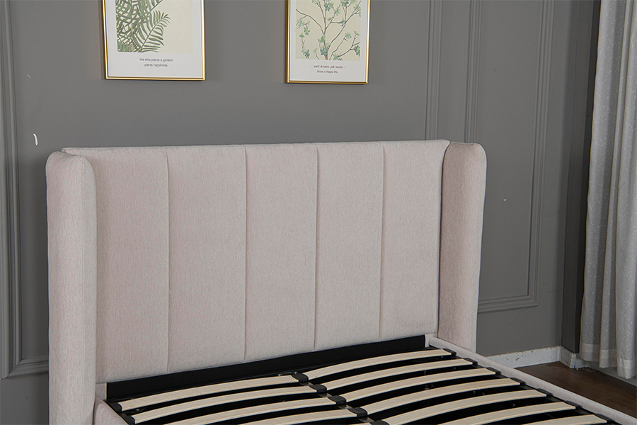 5001G Magandang kalidad na PU Leather Upholstered Hydraulic Storage Bed Frame