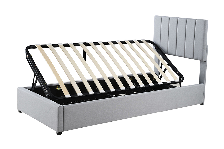 N16 Modern Gray Fabric Liftable storage function na Upholstered Storage Bed Frame