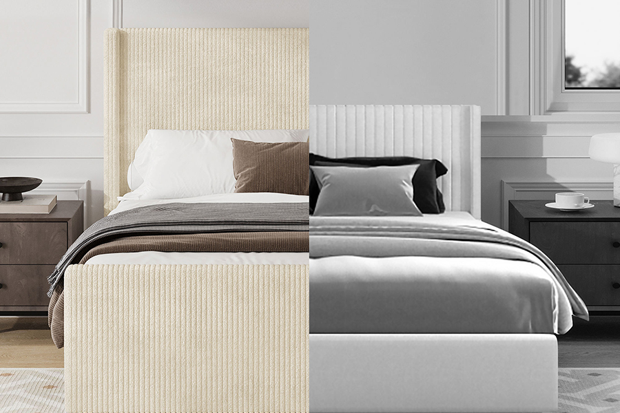 N12 Adjustable Wingback Madaling i-disassemble ang Upholstered Bed Frame