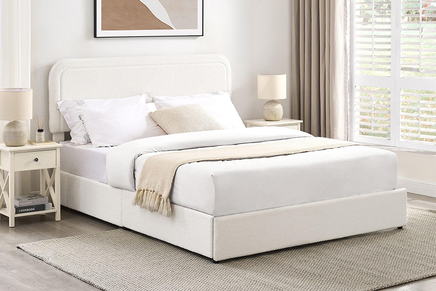 N3 Bed Storage Drawers Matibay na Upholstered Storage Bed Frame