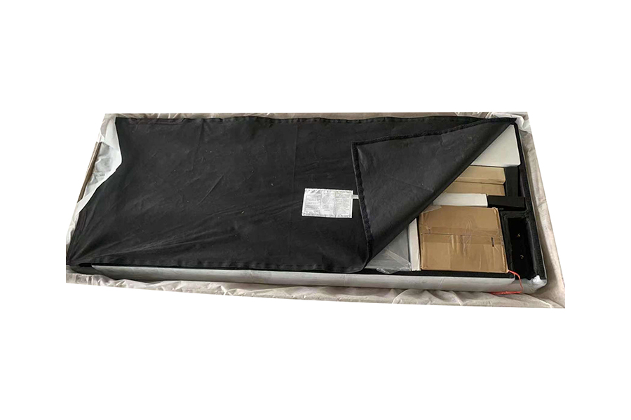 N7 Gray Fabric Button Tufted Headboard Upholstered Bed