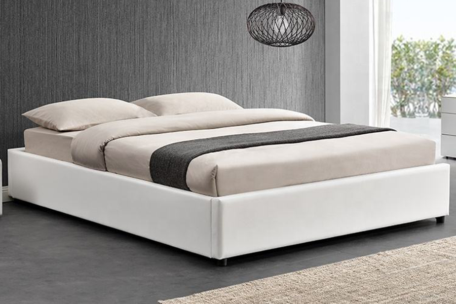 1151 Ottoman Gas lift Design Linen Upholstered Bed