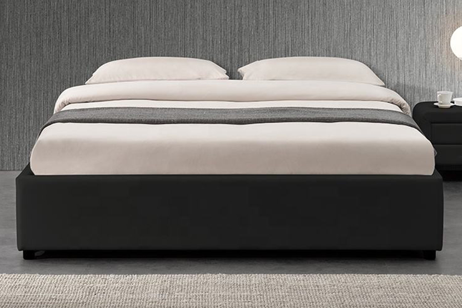 1151 Ottoman Gas lift Design Linen Upholstered Bed