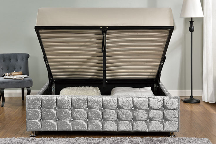 1150 Malambot na tela Wooden frame Upholstered Bed