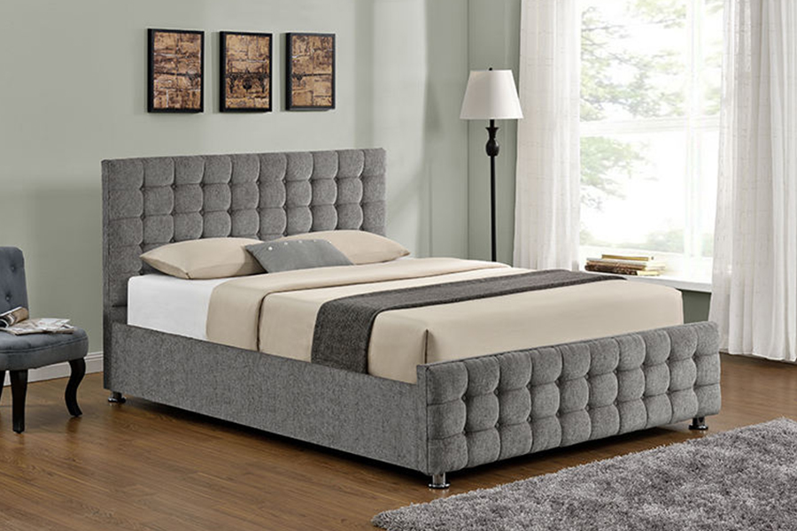 1150 Malambot na tela Wooden frame Upholstered Bed