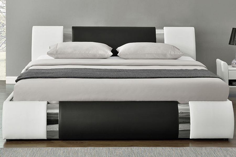 1146 Cushion na pinalamutian ng pilak na sinulid na Upholstered Bed