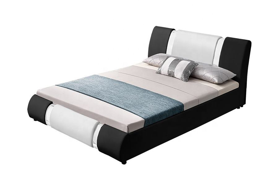 1146 Cushion na pinalamutian ng pilak na sinulid na Upholstered Bed