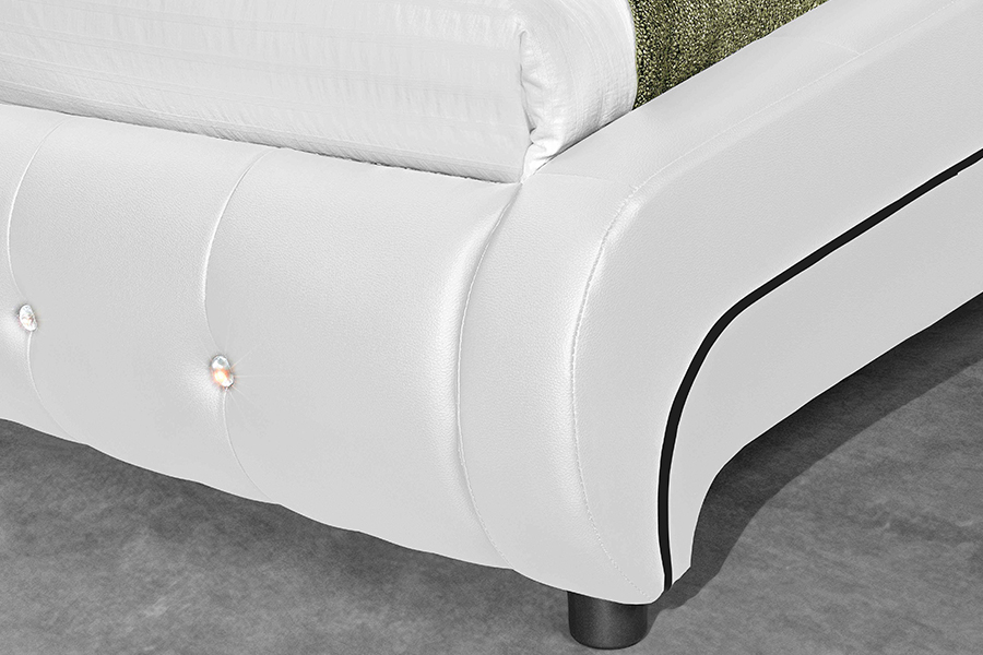 1144 Solid wood structure Dekorasyon ng brilyante Upholstered Bed