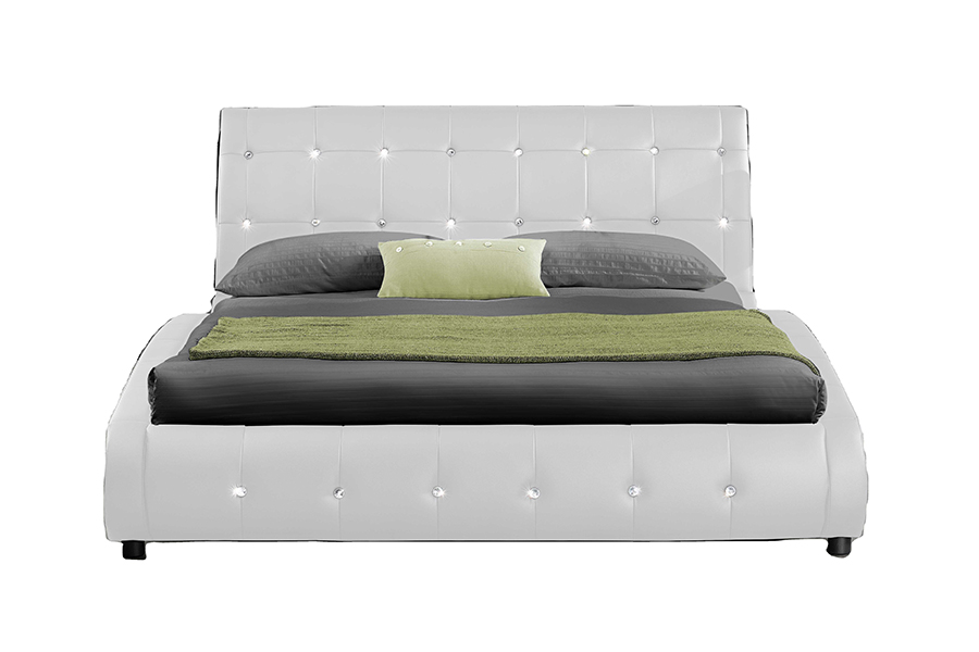 1144 Solid wood structure Dekorasyon ng brilyante Upholstered Bed