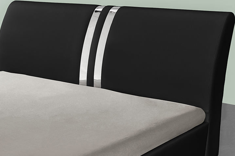 1143 Modernong Nordic style na PU Leather Double Bed Upholstered Bed