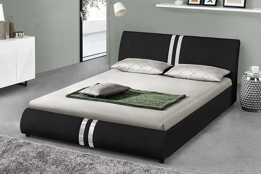 1143 Modernong Nordic style na PU Leather Double Bed Upholstered Bed