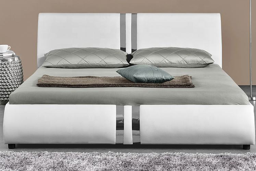 1143 Modernong Nordic style na PU Leather Double Bed Upholstered Bed
