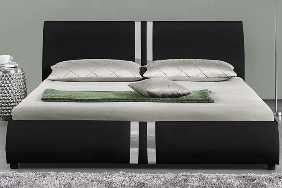 1143 Modernong Nordic style na PU Leather Double Bed Upholstered Bed