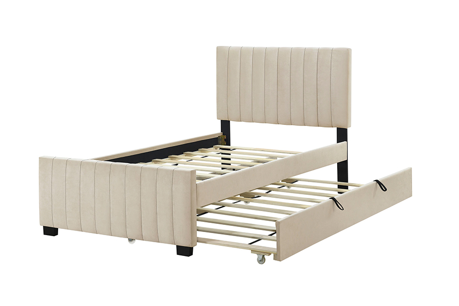 N9 Matibay Eco-Friendly Trundle Bunk Upholstered Bed Frame