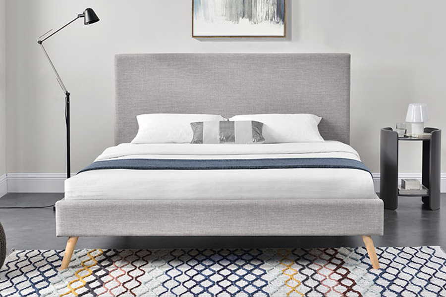 1281 Simple fabric headboard Upholstered Bed