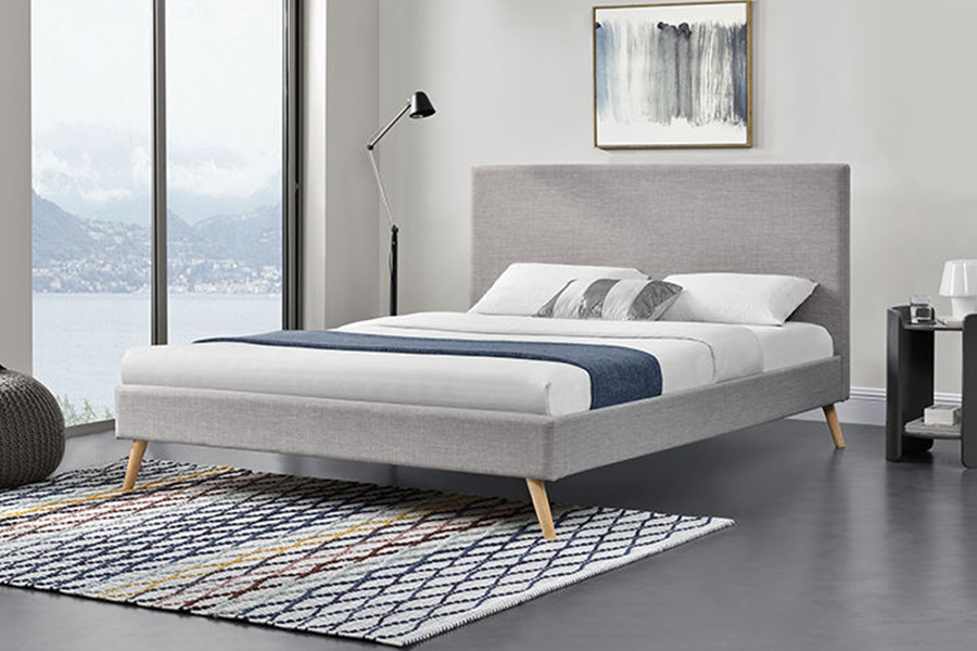 1281 Simple fabric headboard Upholstered Bed