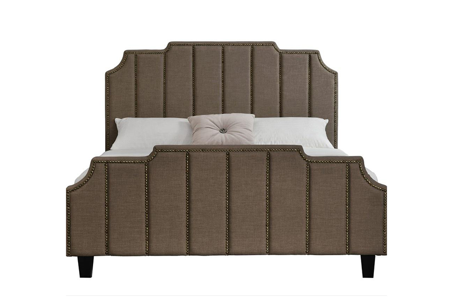 1205 velvet Fabric Double Bed Frame Upholstered Bed