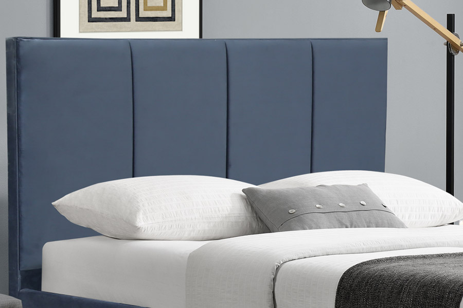 1457 Pinakabagong Modern Simpleng Disenyong Velvet Upholstered Bed