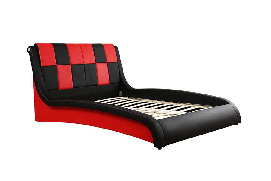 1443 Double king Size PU Synthetic Leather Upholstered Bed