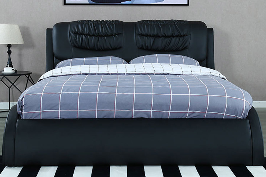 1441 Modern Minimalist Design Leather Bed Upholstered Bed