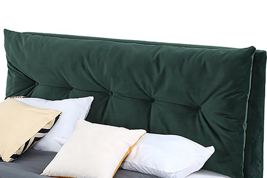 1392 Modern Simple Style Velvet Fabric Upholstered Bed