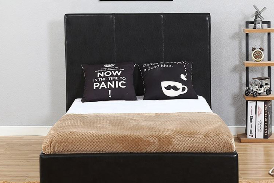 1381 Modern Wooden Single Bed Mga Bata