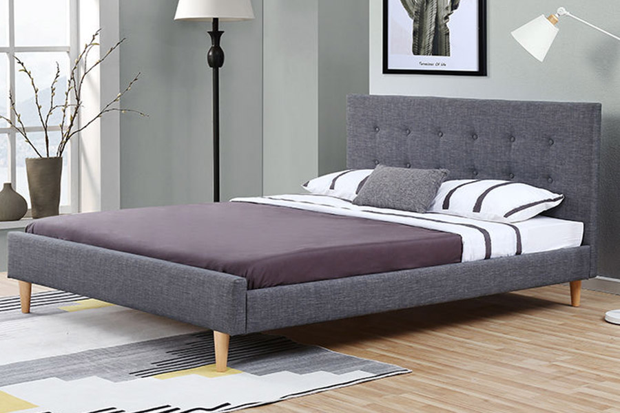 1380 Scandinavian Beds Dark Gray na Upholstered Bed